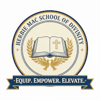 the logo for herbert mac school of divinity